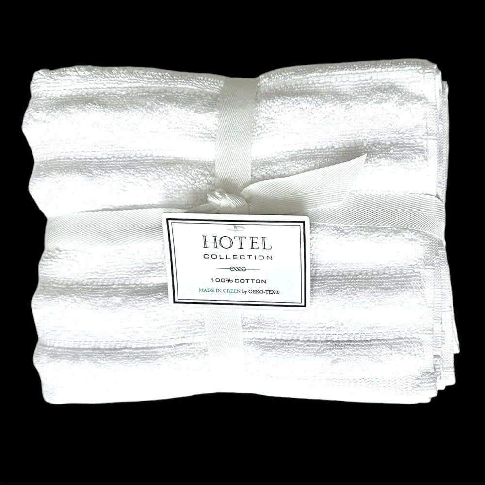 Hotel Collection 2 Pc Hand Towels Bathroom 100% Cotton SUSTAINABLY MADE …